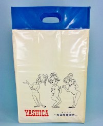 Looks like Yashica had first drawn these cute girls around late 1958 or early 1959. They appear individually here and there in sales brochures for the Japanese domestic market. The girls are not named as best as I can tell so I've decided that
