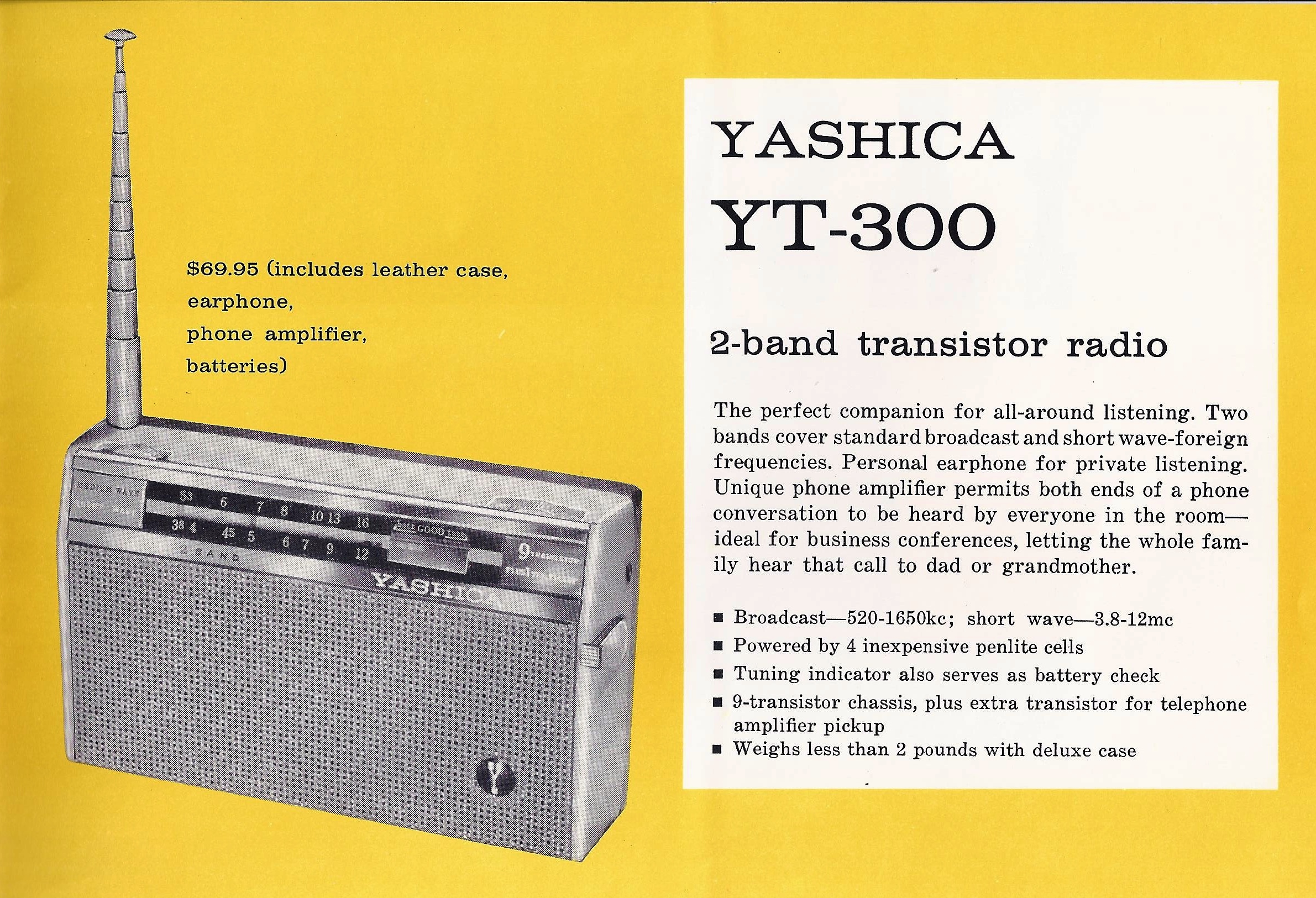 Yashica YT-300 Radio Brochure