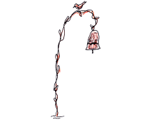 iron bell on its own stand