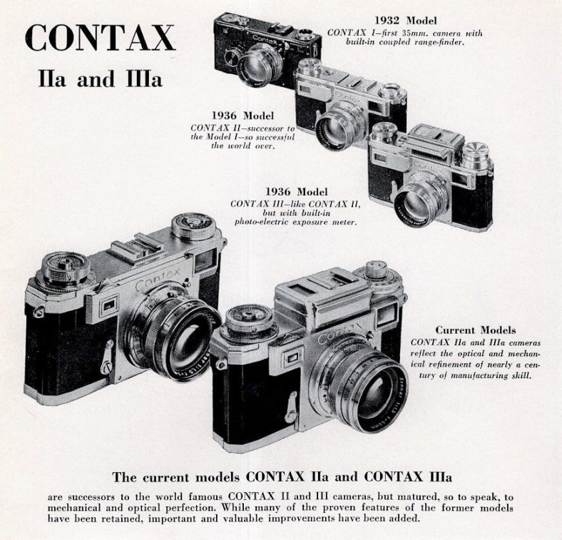 contax IIIa and IIa
